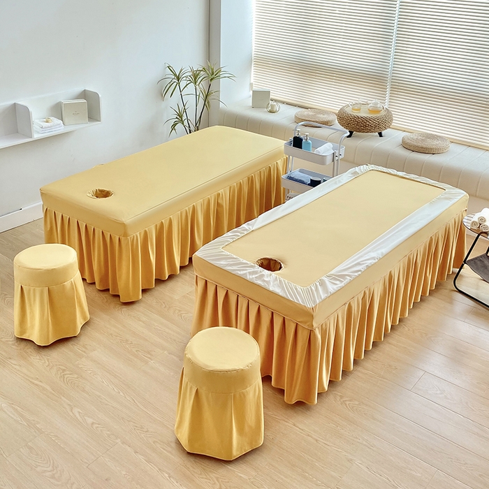 91家纺网 家纺一手货源 找家纺 不打烊家纺 2023新款欧洲尼金玉满堂床罩四件套 金黄