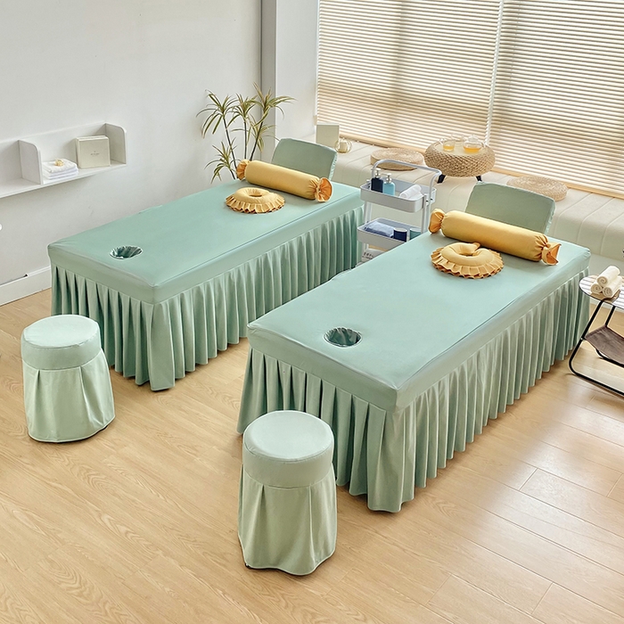 91家纺网 家纺一手货源 找家纺 不打烊家纺  2023新款欧洲尼莫兰迪床罩四件套 浅绿色