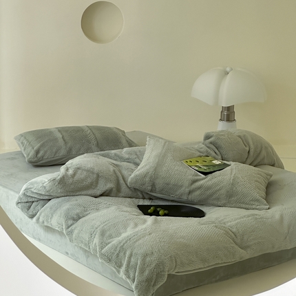 91家纺网 家纺一手货源 找家纺 （总）例外Home 2023新款兔毛皮草绒四件套-摩登系列