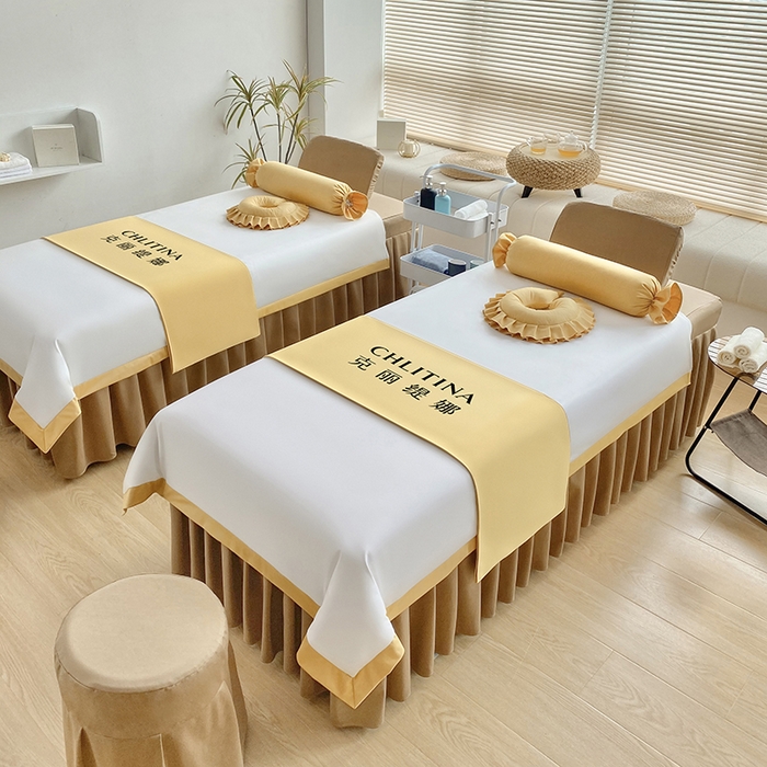 91家纺网 家纺一手货源 找家纺 不打烊家纺 2023新款欧洲尼金玉满堂床罩四件套 驼色