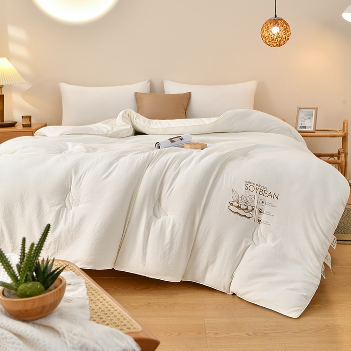 91家纺网 家纺一手货源 找家纺 梦初语 2023新款大豆纤维被子被芯夏季夏凉被全棉春秋冬被加厚空调被双人学生棉被 米