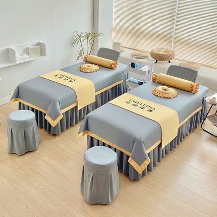 不打烊家纺   2023新款欧洲尼莫兰迪床罩四件套 灰色