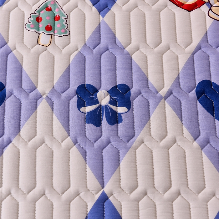 91家纺网 家纺一手货源 找家纺 床笠人家 2025新款A棉B绒-双面防水护理垫大床款 蛋糕兔