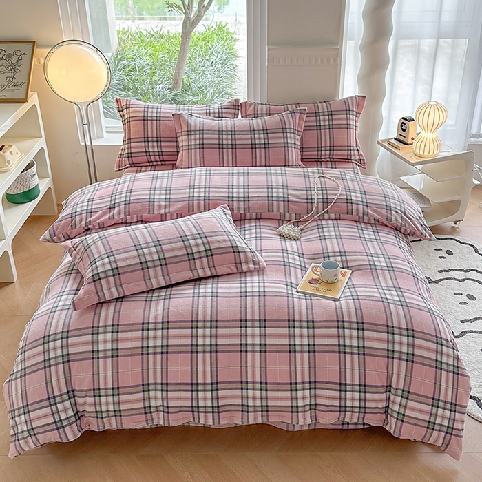 91家纺网 家纺一手货源 找家纺 2024秋冬新款牛奶绒单被套 和颜悦色