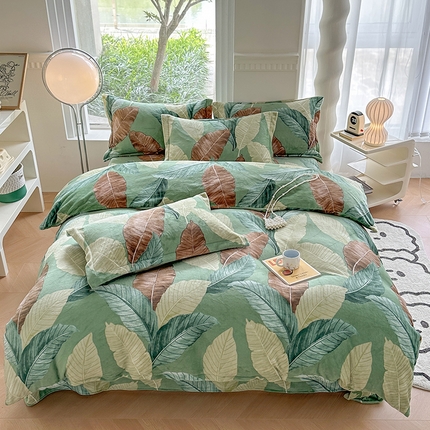 2024秋冬新款牛奶绒单被套 莫奈