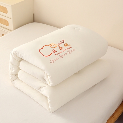 91家纺网 家纺一手货源 找家纺 薇玛仕 2023新款A类云朵绒恒温大豆被春秋被加厚冬被 云朵绒--白