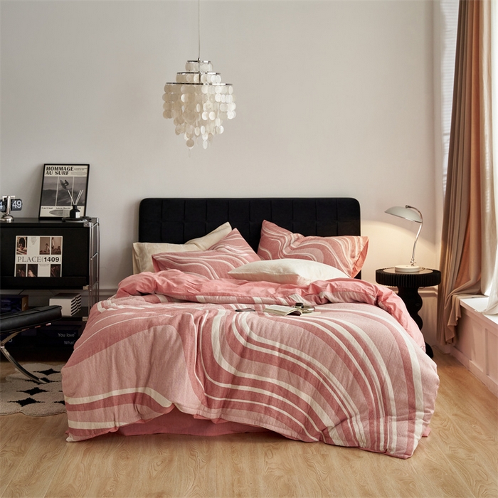 91家纺网 家纺一手货源 找家纺 （总）安莱生活 2023新款A类空气层双层纱大提花青空如璃系列