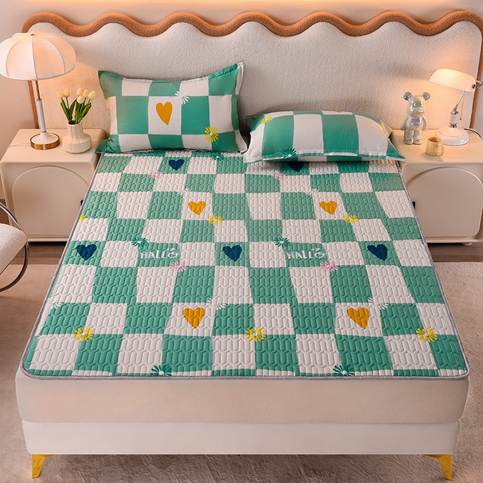 91家纺网 家纺一手货源 找家纺 床笠人家 2025新款A棉B绒-双面防水护理垫大床款 唯一的爱