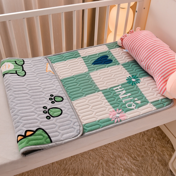 91家纺网 家纺一手货源 找家纺 床笠人家 2025新款A棉B绒-双面防水护理垫儿童床 唯一的爱