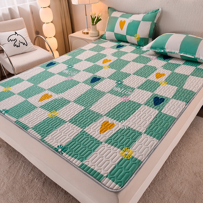 91家纺网 家纺一手货源 找家纺 床笠人家 2025新款A棉B绒-双面防水护理垫大床款 唯一的爱