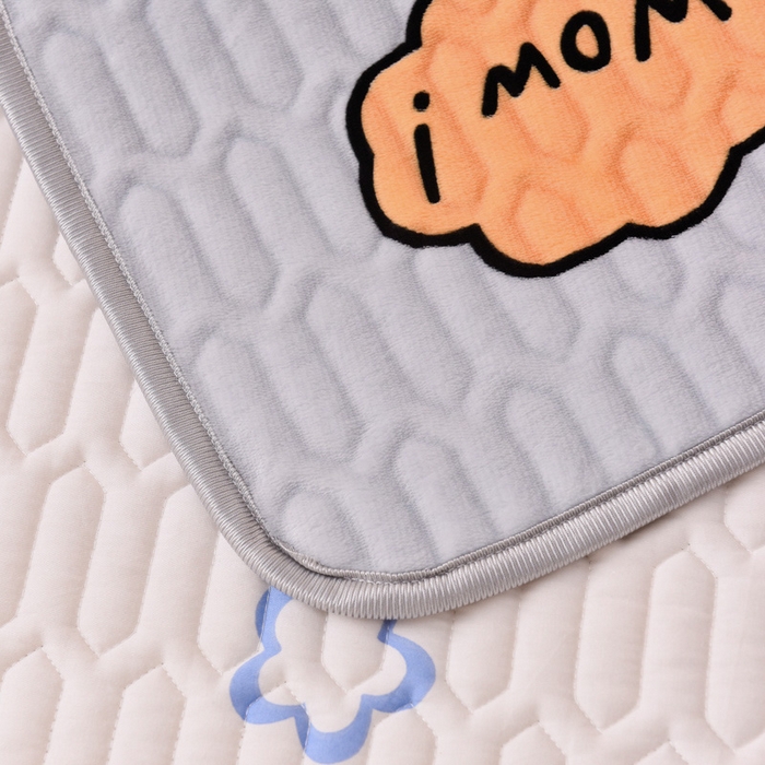 91家纺网 家纺一手货源 找家纺 床笠人家 2025新款A棉B绒-双面防水护理垫儿童床 恐龙告白