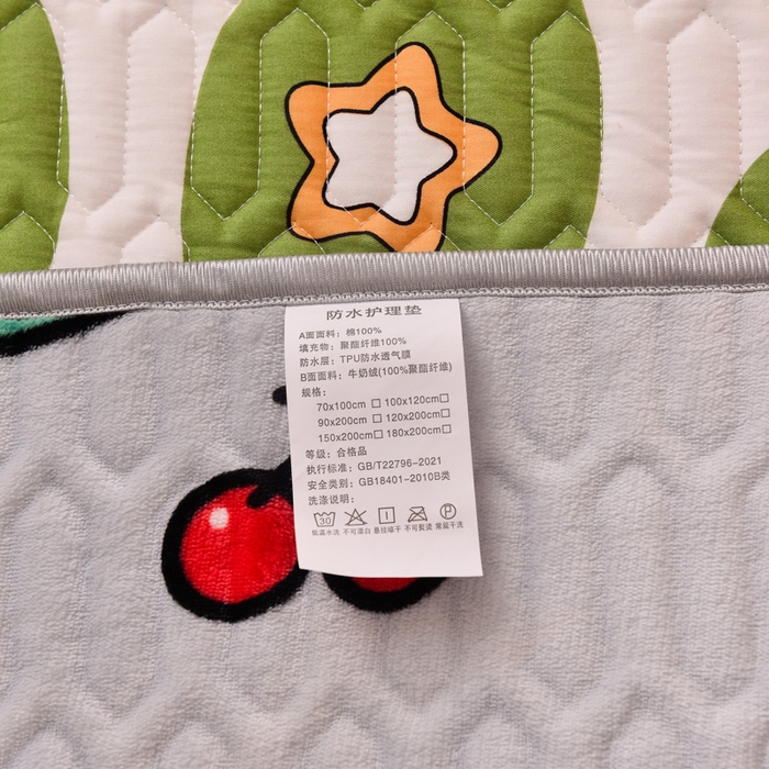 91家纺网 家纺一手货源 找家纺 床笠人家 2025新款A棉B绒-双面防水护理垫儿童床 莉莉兔