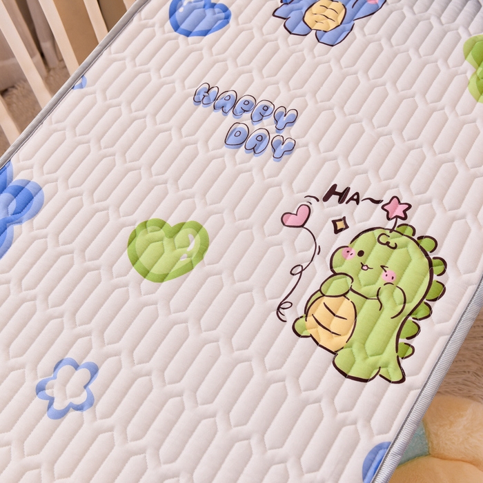 91家纺网 家纺一手货源 找家纺 床笠人家 2025新款A棉B绒-双面防水护理垫儿童床 恐龙告白