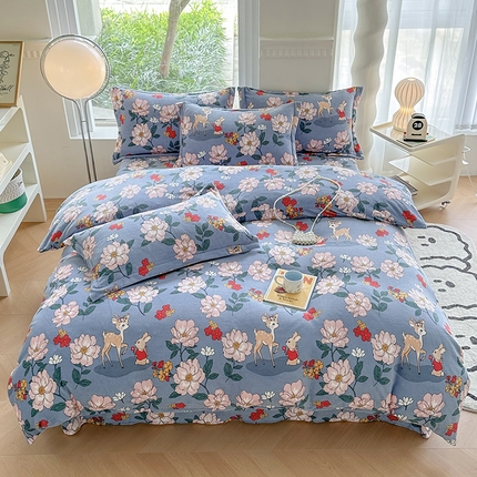 2024秋冬新款牛奶绒单被套 海伦娜