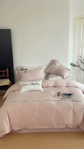 91家纺网 家纺一手货源 找家纺 （总）沐白家居 2023长绒棉绣花四件套-奶熊起司