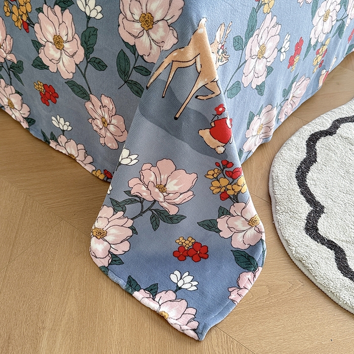 91家纺网 家纺一手货源 找家纺 胜权2024牛奶绒床单 海伦娜