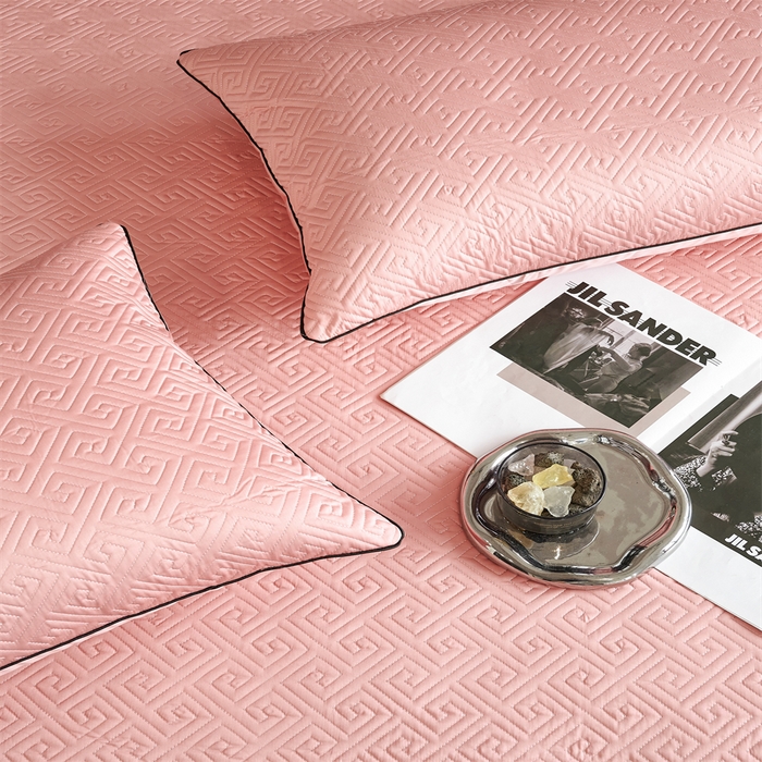 91家纺网 家纺一手货源 找家纺 八十八家纺2023新款大豆纤维夹棉床笠  浅粉玉