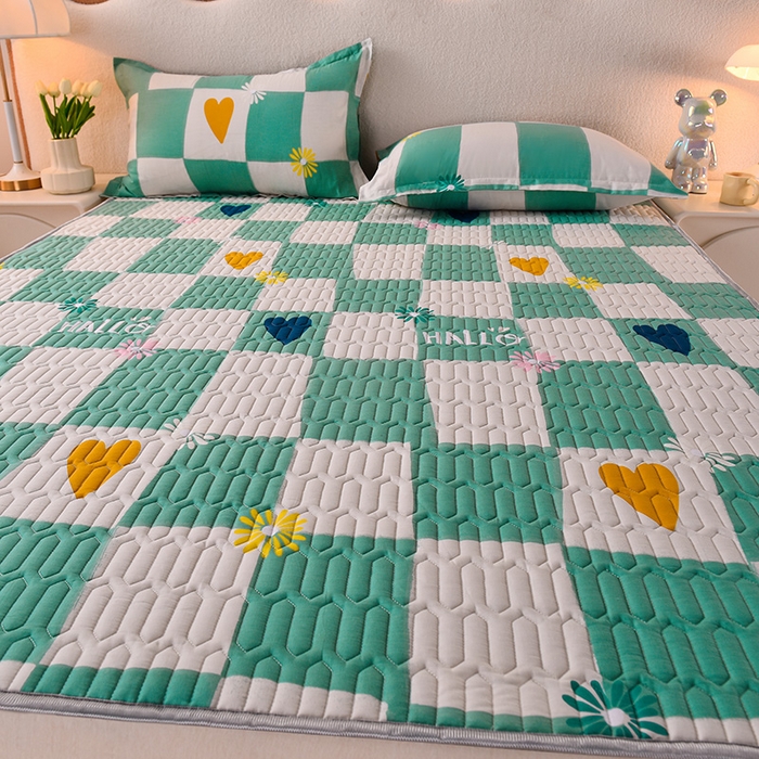 91家纺网 家纺一手货源 找家纺 床笠人家 2025新款A棉B绒-双面防水护理垫大床款 唯一的爱