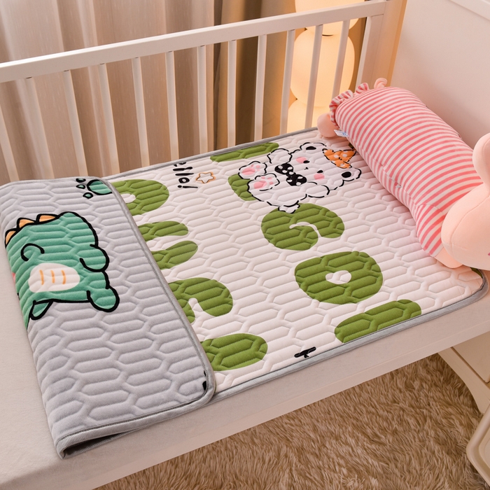 91家纺网 家纺一手货源 找家纺 床笠人家 2025新款A棉B绒-双面防水护理垫儿童床 莉莉兔