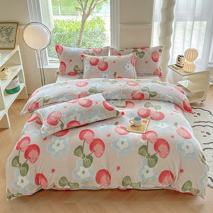 91家纺网 家纺一手货源 找家纺 （总）2024秋冬新款牛奶绒单被套