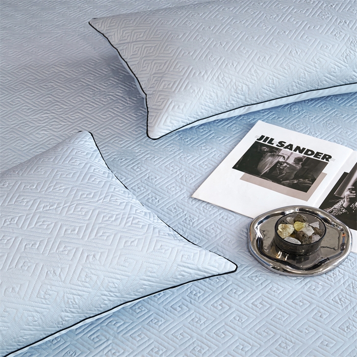 91家纺网 家纺一手货源 找家纺 八十八家纺2023新款大豆纤维夹棉床笠  婴儿蓝