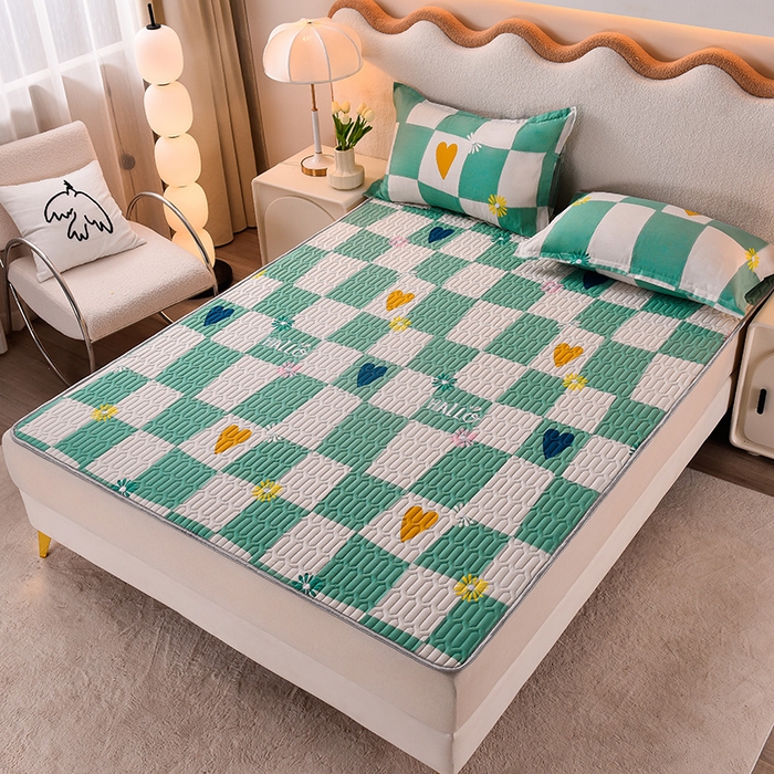 91家纺网 家纺一手货源 找家纺 床笠人家 2025新款A棉B绒-双面防水护理垫大床款 唯一的爱