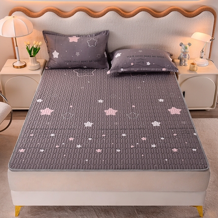 床笠人家 2025新款A棉B绒-双面防水护理垫大床款 星空之恋