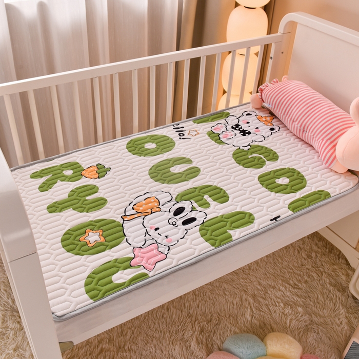 91家纺网 家纺一手货源 找家纺 床笠人家 2025新款A棉B绒-双面防水护理垫儿童床 莉莉兔