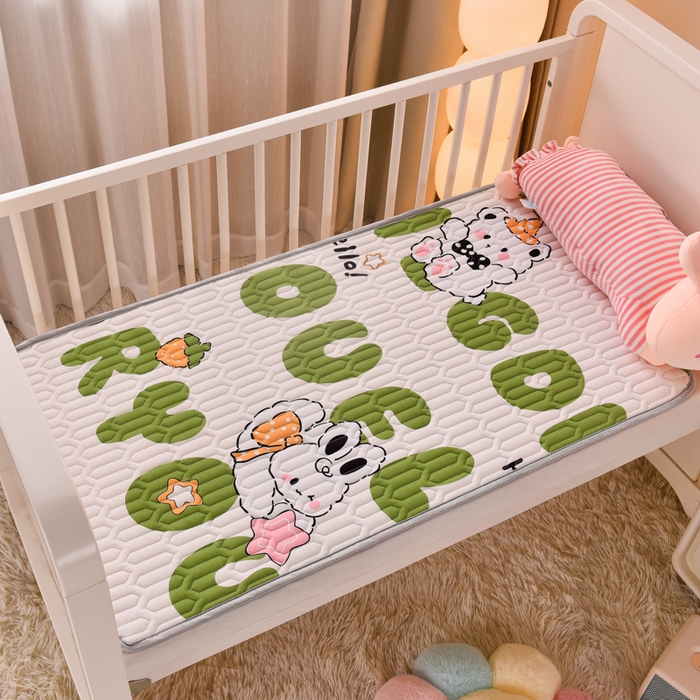 91家纺网 家纺一手货源 找家纺 床笠人家 2025新款A棉B绒-双面防水护理垫儿童床 莉莉兔