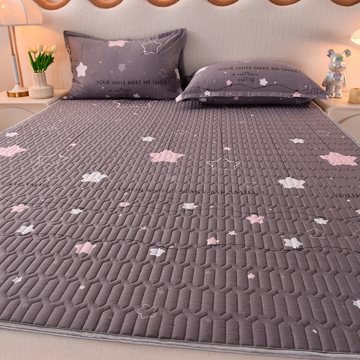 91家纺网 家纺一手货源 找家纺 床笠人家 2025新款A棉B绒-双面防水护理垫大床款 星空之恋