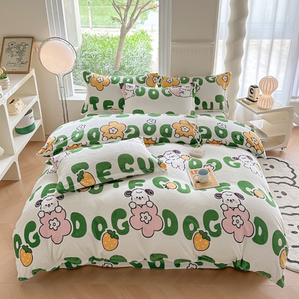 91家纺网 家纺一手货源 找家纺 （总）2024秋冬新款牛奶绒单被套