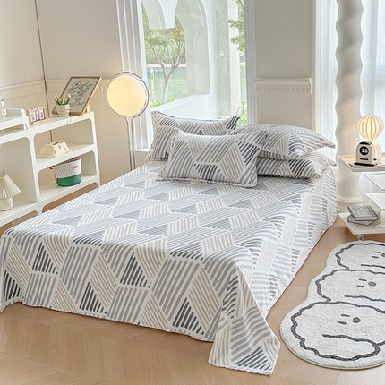 胜权2024牛奶绒床单 柏拉图