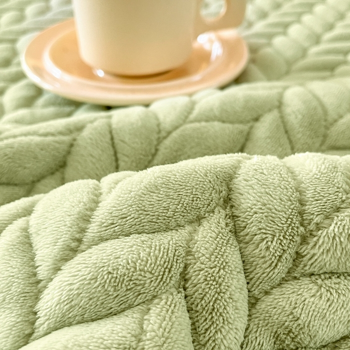 91家纺网 家纺一手货源 找家纺 欧邦 新款轻奢牛奶绒刺绣四件套 芥末绿