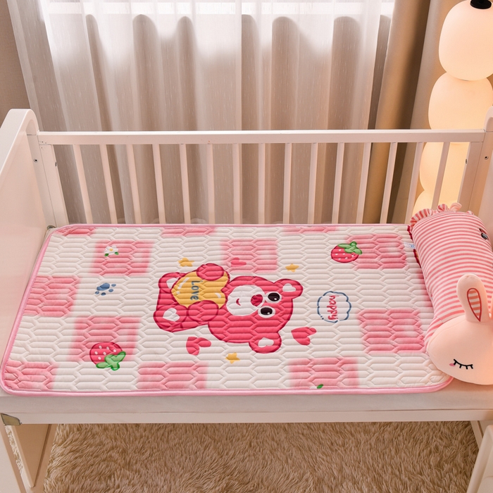 91家纺网 家纺一手货源 找家纺 （总）床笠人家 2025新款A棉B绒-双面防水护理垫儿童床