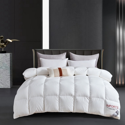 91家纺网 家纺一手货源 找家纺 （总）华盛 2024新款糯棉95鹅绒被冬被加厚保暖不跑绒吊绒羽绒被