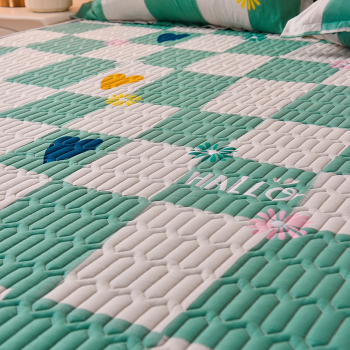 91家纺网 家纺一手货源 找家纺 床笠人家 2025新款A棉B绒-双面防水护理垫大床款 唯一的爱