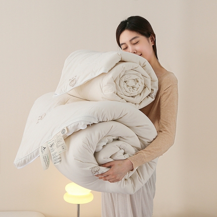 91家纺网 家纺一手货源 找家纺 薇玛仕 2023新款二合一全棉剪花双胎大豆子母被春秋被加厚冬被 剪花-棉朵