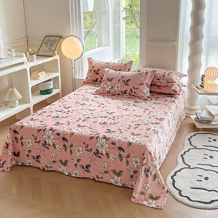 胜权2024牛奶绒床单 红薇