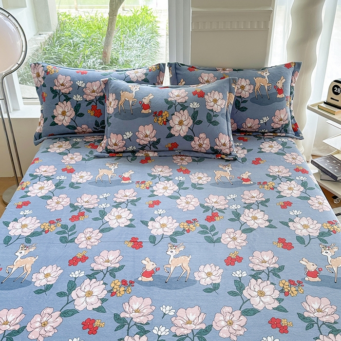 91家纺网 家纺一手货源 找家纺 2024秋冬新款牛奶绒单被套 海伦娜