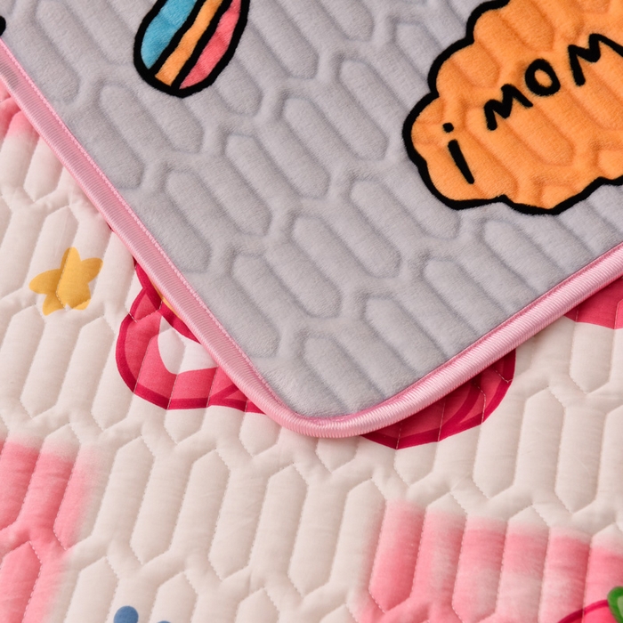 91家纺网 家纺一手货源 找家纺 （总）床笠人家 2025新款A棉B绒-双面防水护理垫儿童床