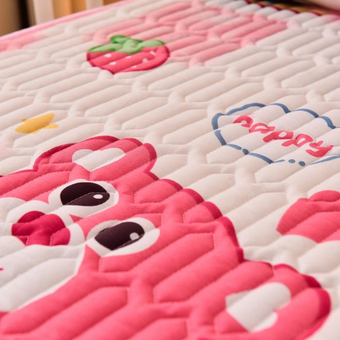 91家纺网 家纺一手货源 找家纺 （总）床笠人家 2025新款A棉B绒-双面防水护理垫儿童床