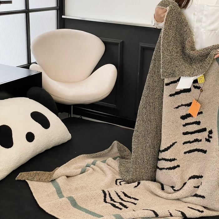 91家纺网 家纺一手货源 找家纺 圆岛家纺 2023新款半边绒针织毛毯 约克夏