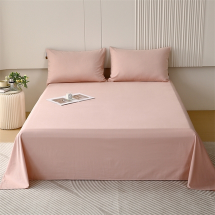 91家纺网 家纺一手货源 找家纺 凯磊 2025新款纯棉纯色磨毛单品系列·床单 胭脂粉