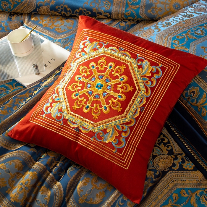 91家纺网 家纺一手货源 找家纺 至爱今生 新款锦缎色织多件套 畅想曲