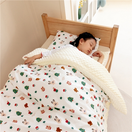 艾佳宝贝 2023新款全棉豆豆绒幼儿园多件套 圣诞的乐园 