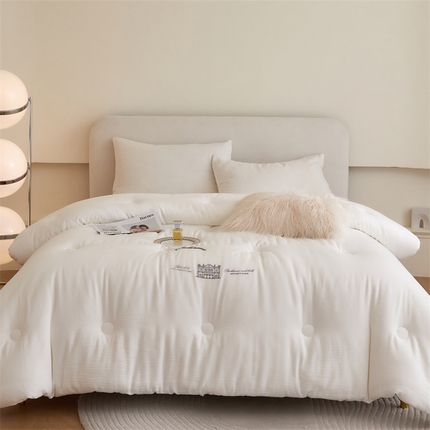 91家纺网 家纺一手货源 找家纺 （总）头等舱 2023新款全棉母婴A类双层纱20大豆抗菌秋冬被(拍摄2）