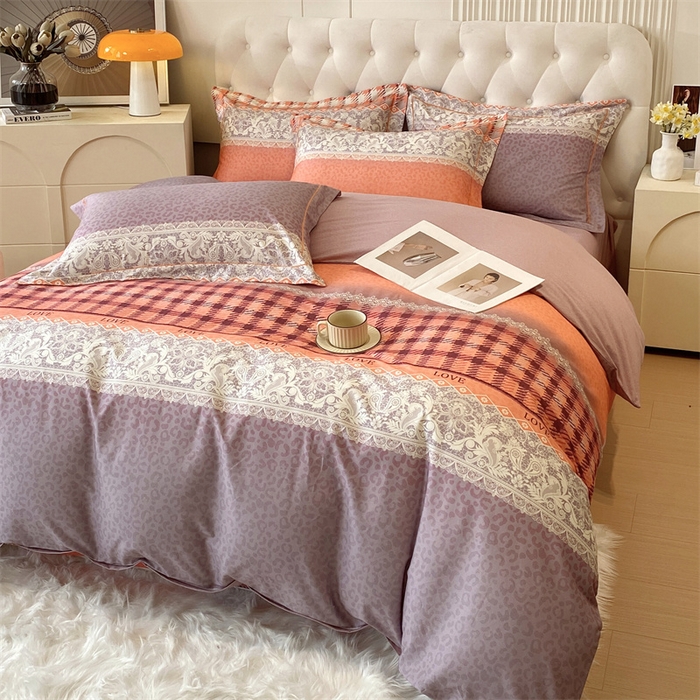 91家纺网 家纺一手货源 找家纺 凯磊家纺 新款磨毛AB版四件套 格莱美