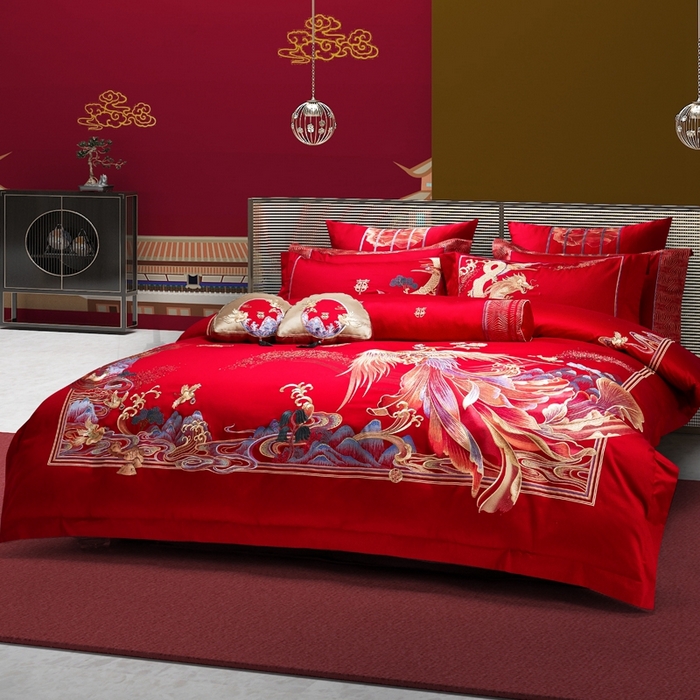 91家纺网 家纺一手货源 找家纺 至爱今生 新款全棉婚庆多件套 唯 一