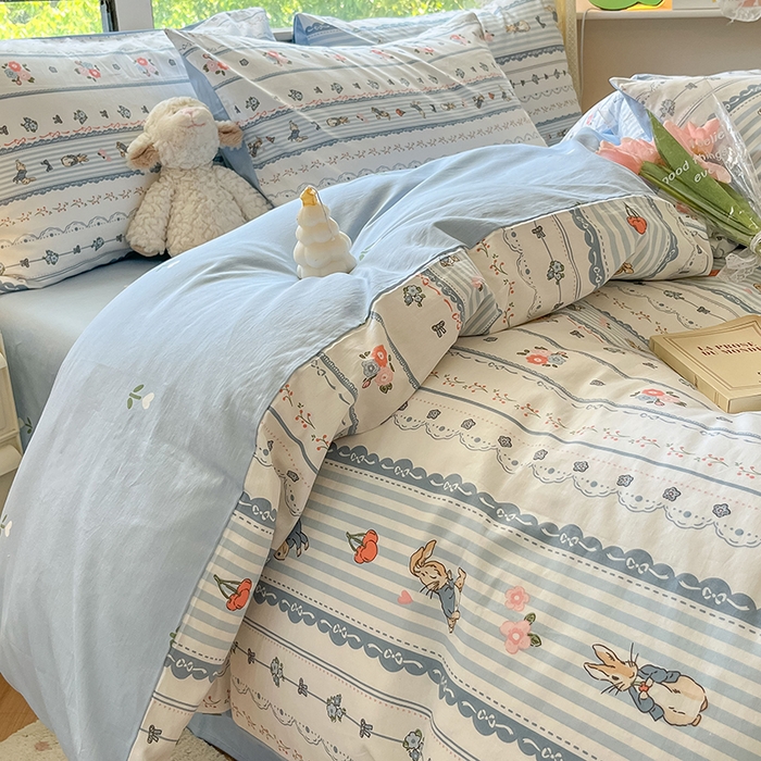 91家纺网 家纺一手货源 找家纺 麦伦家居 2023新款全棉斜纹40支少女心系列 彼得兔