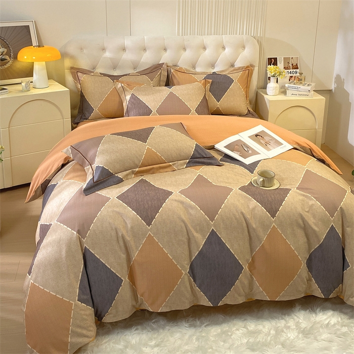 91家纺网 家纺一手货源 找家纺 凯磊家纺 新款磨毛AB版四件套 格蕾斯